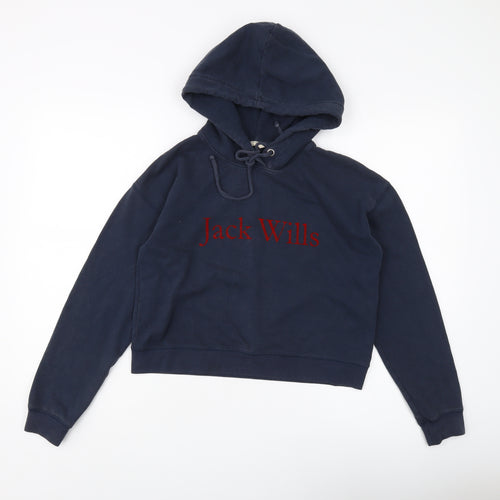 Jack Wills Women's Blue Pullover Hoodie, Size 6