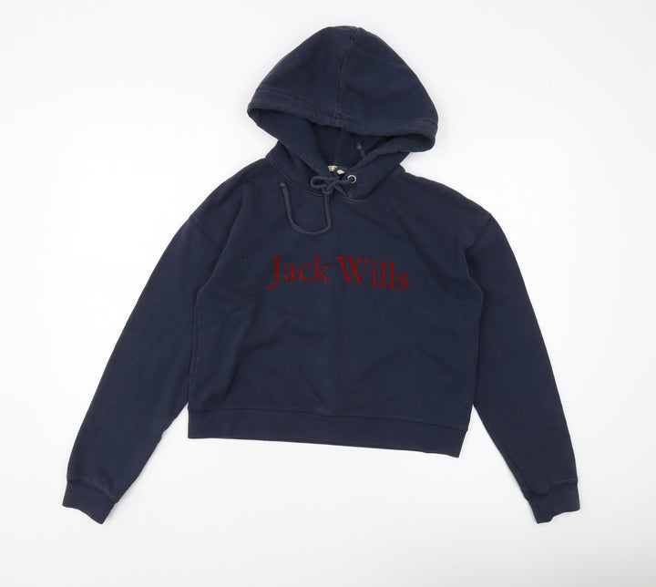Jack Wills Women's Blue Pullover Hoodie, Size 6