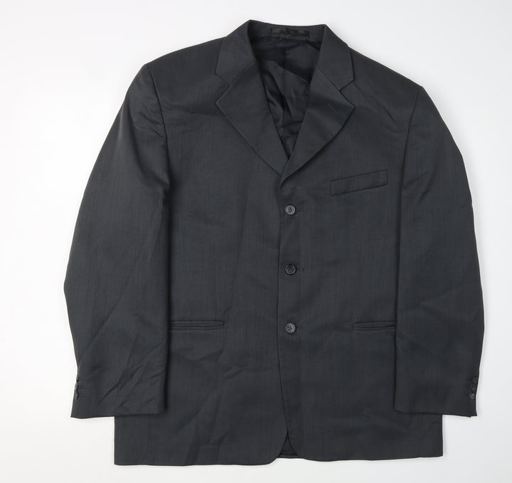 Zantos Men's Grey Blazer Notch Lapel 42S