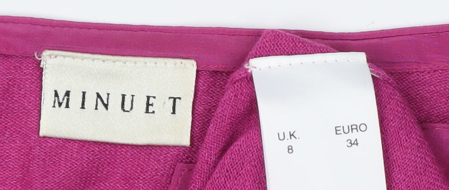 Minuet Women's Pink Cardigan, UK 8, Viscose Blend