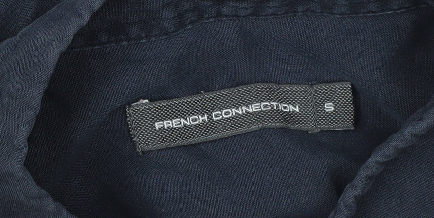 French Connection Men's Blue Shirt S Button-Up Cotton