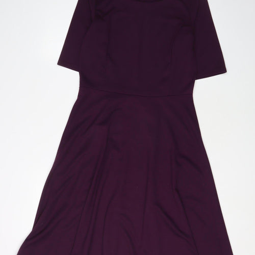 Lands' End Women's Purple A-Line Dress S Casual