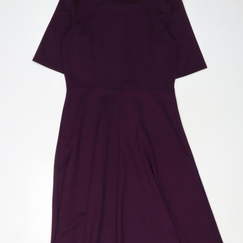 Lands' End Women's Purple A-Line Dress S Casual