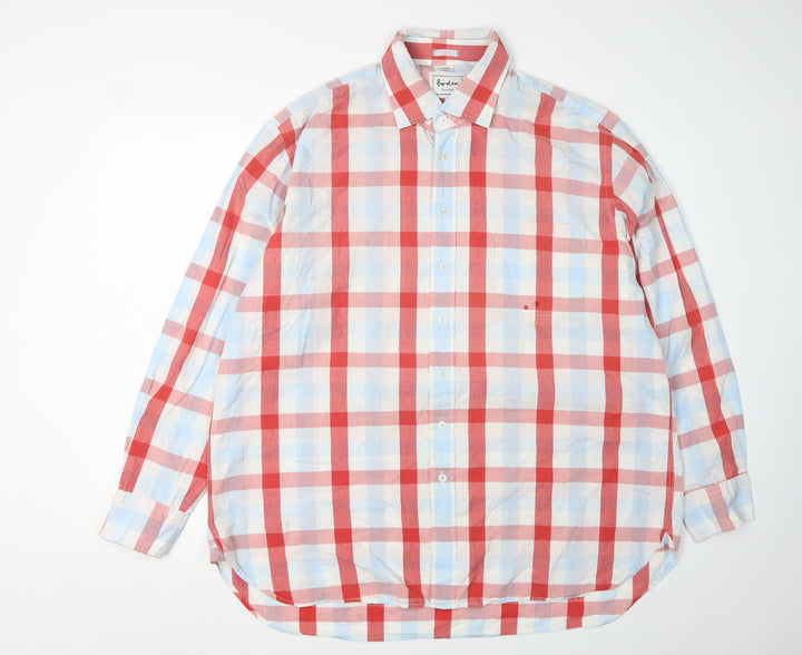 Boden Men's Multicoloured Check Classic Fit Shirt