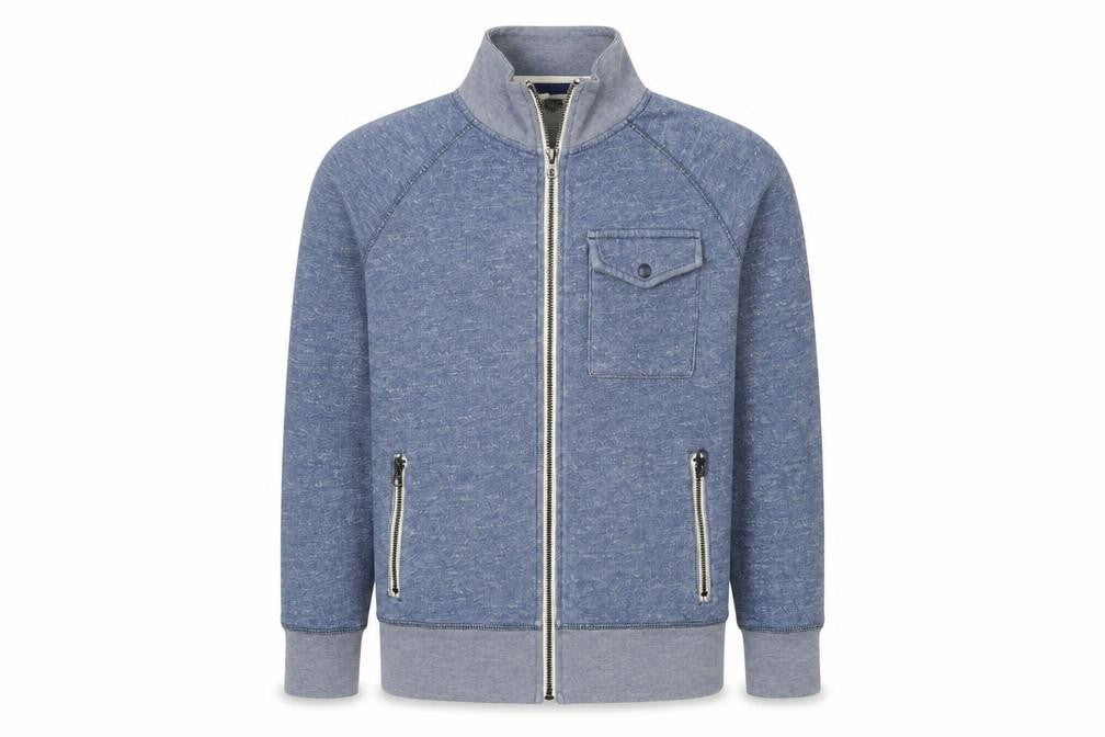 Front view of GapKids boys’ blue full zip sweatshirt - 12-13 years