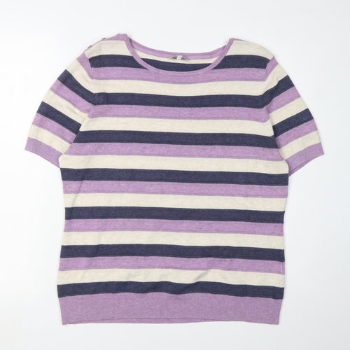 CC Women's Multicoloured Striped Pullover Jumper XL