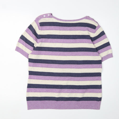 CC Women's Multicoloured Striped Pullover Jumper XL