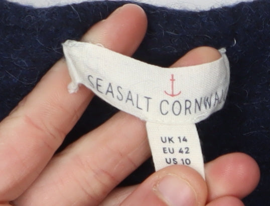 Seasalt Cornwall Blue Women's Cardigan Size 14 Excellent