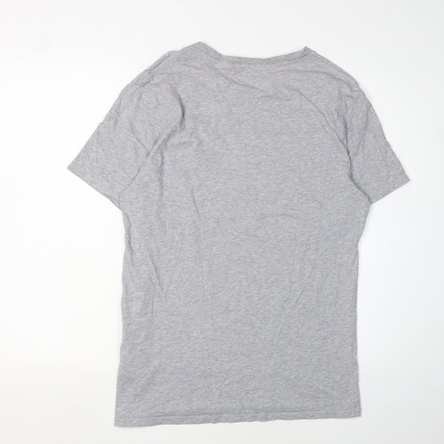 Levi's Men's Grey Graphic Print T-Shirt, Medium, Crew Neck