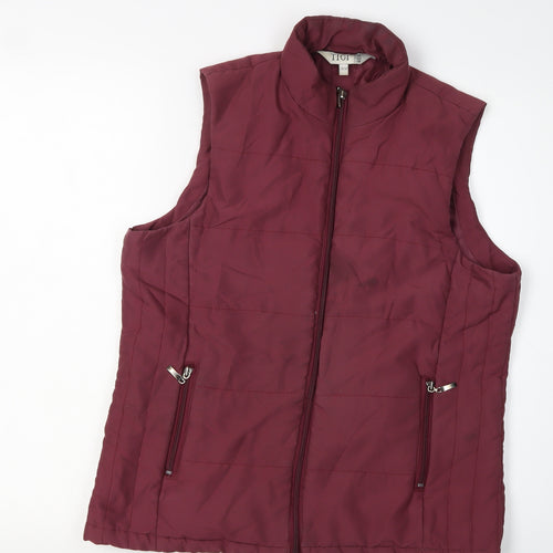 TIGI Wear Women's Red Sleeveless Waistcoat Size 12