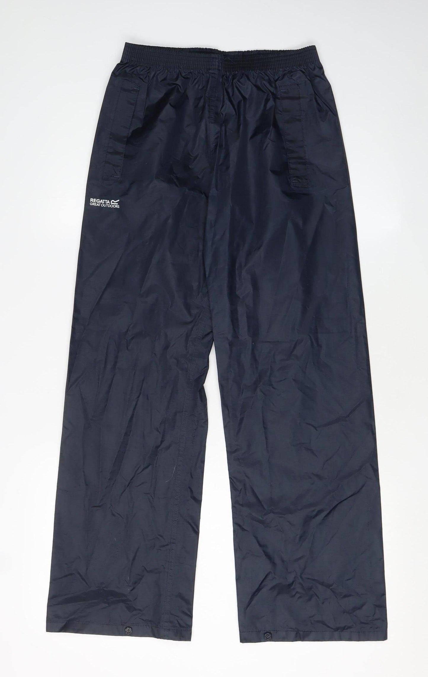 Regatta Boys Black Rain Trousers 11-12 Years Waterproof