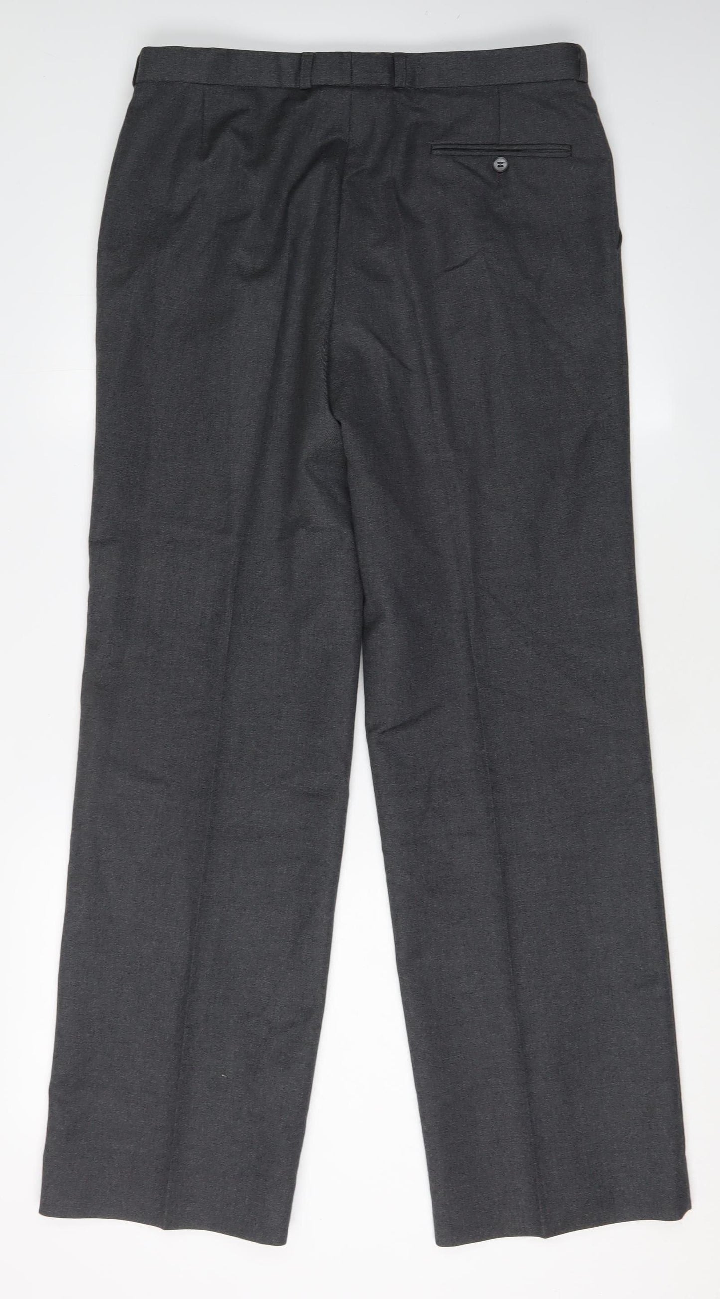 Beuny Men's Grey Dress Pants Size 34 Regular Fit