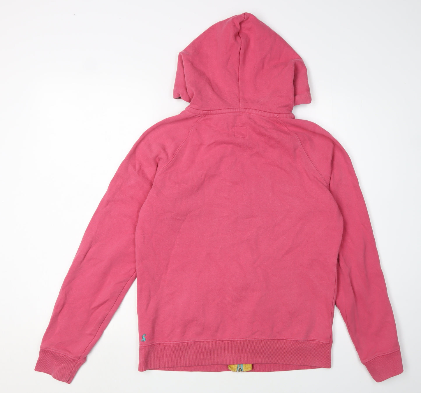 Joules Women's Pink Full Zip Hoodie, Size 12, Cotton Blend