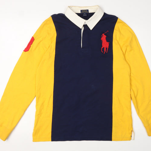 Polo Ralph Lauren Men's Yellow XL Long Sleeve Polo