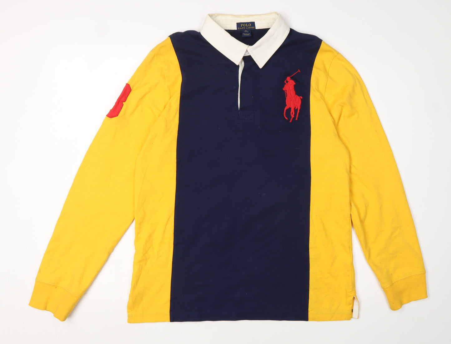 Polo Ralph Lauren Men's Yellow XL Long Sleeve Polo