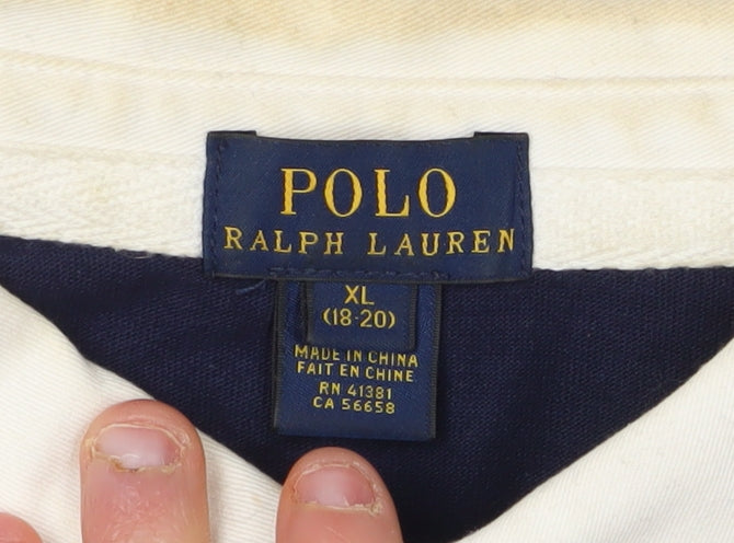 Polo Ralph Lauren Men's Yellow XL Long Sleeve Polo