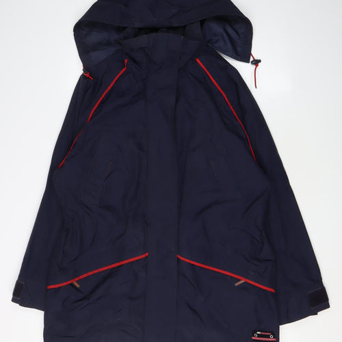 Joie de Vivre Women's Blue Hooded Nylon Jacket M