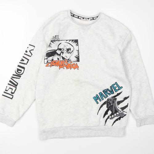 Marvel Boys White Crew Neck Pullover Sweatshirt 11-12 Years
