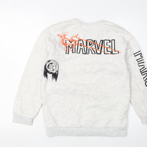 Marvel Boys White Crew Neck Pullover Sweatshirt 11-12 Years