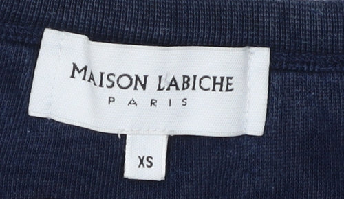 Maison Labiche Women's Blue Cotton Pullover Sweatshirt XS