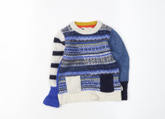 White Stuff Boys Multicoloured Wool Jumper 3-4 Years