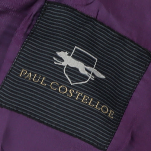 Paul Costelloe Men's Black Wool Blazer Size 40R