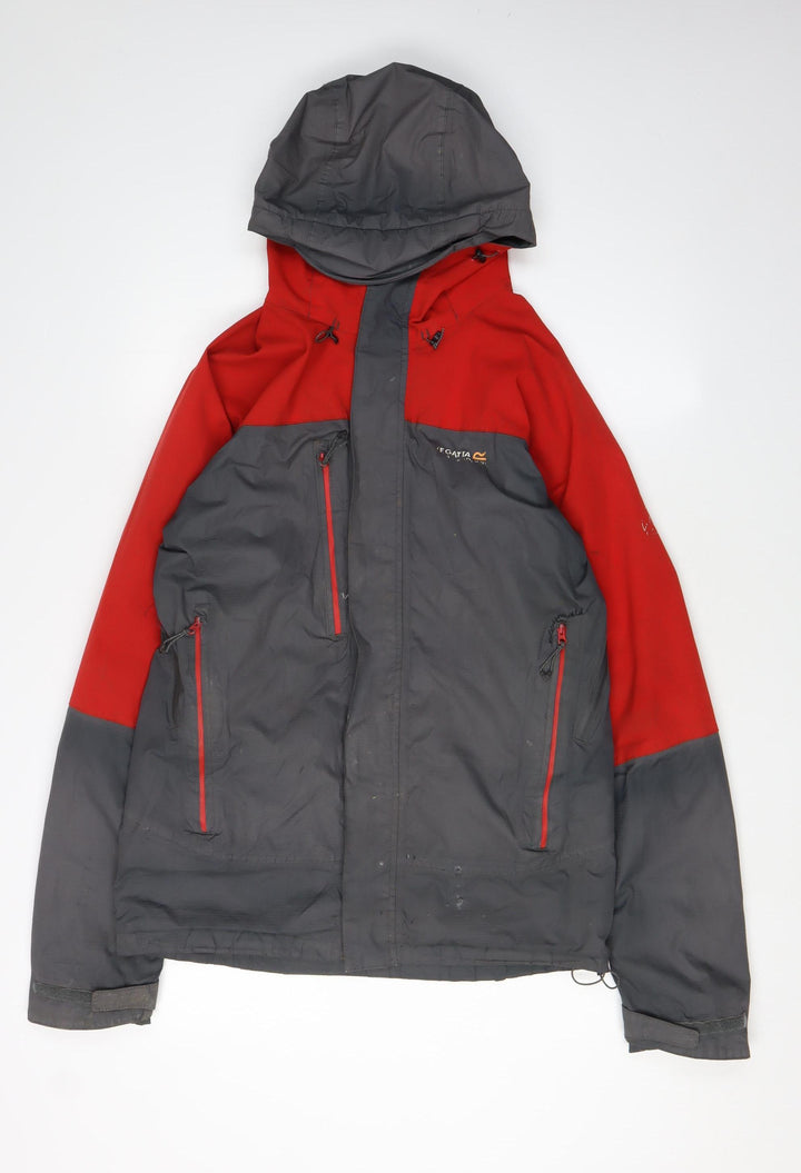 Regatta Men's Red Hooded Waterproof Rain Jacket Size S