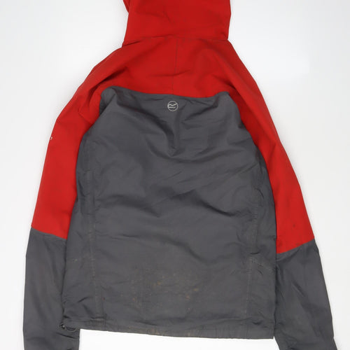 Regatta Men's Red Hooded Waterproof Rain Jacket Size S