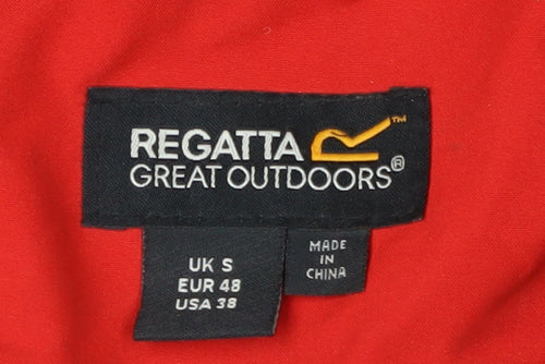 Regatta Men's Red Hooded Waterproof Rain Jacket Size S