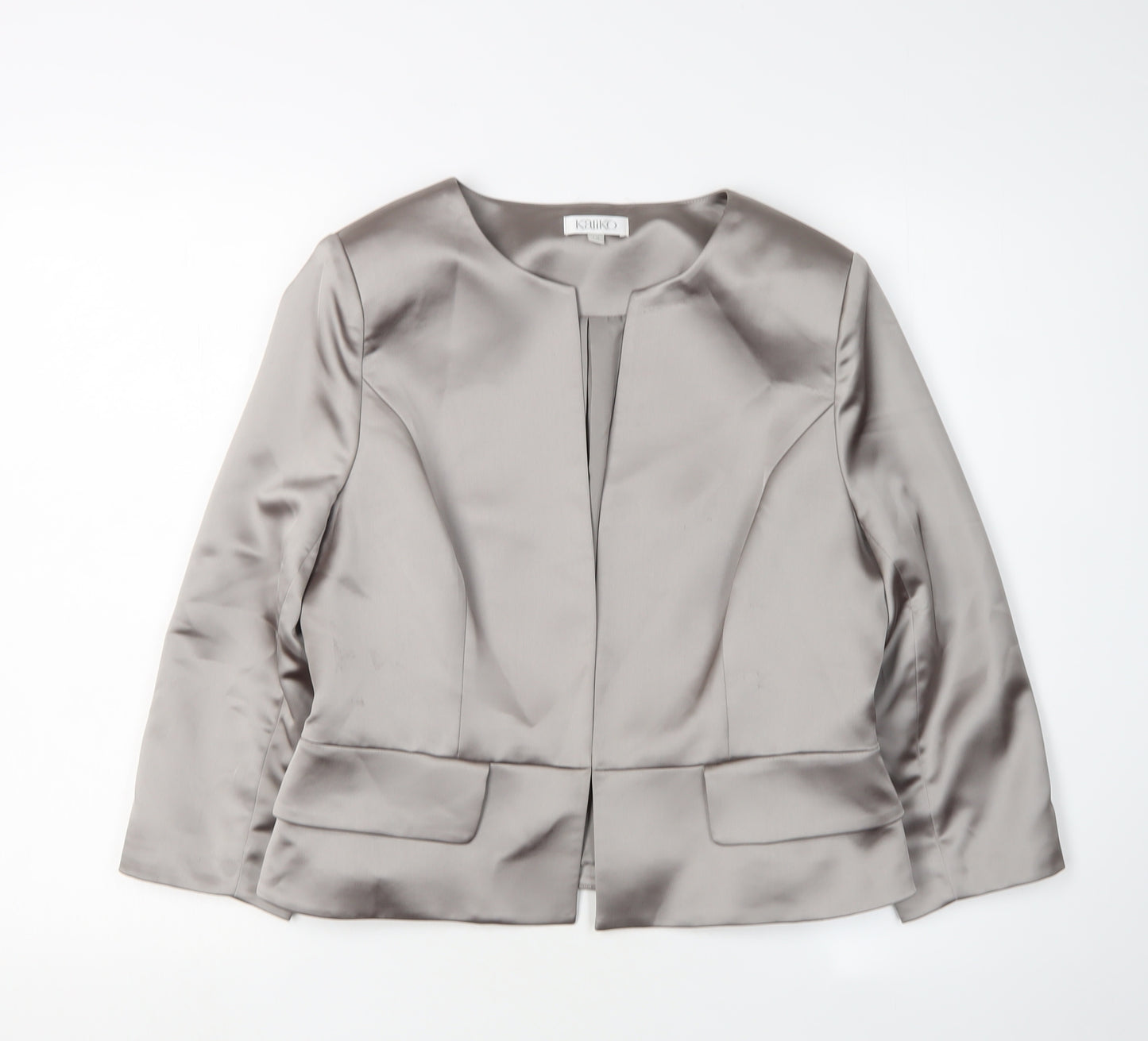 Kaliko Women's Grey Blazer, Size 14, Regular Fit