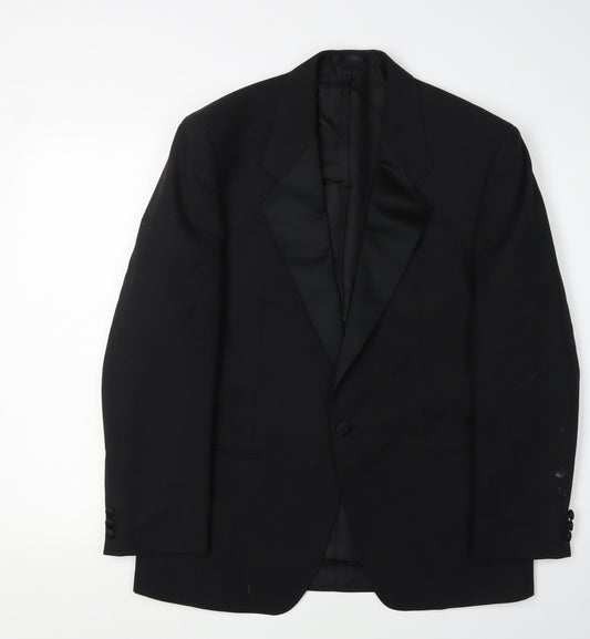 St Michael Men's Black Tuxedo Suit Jacket Size 40S