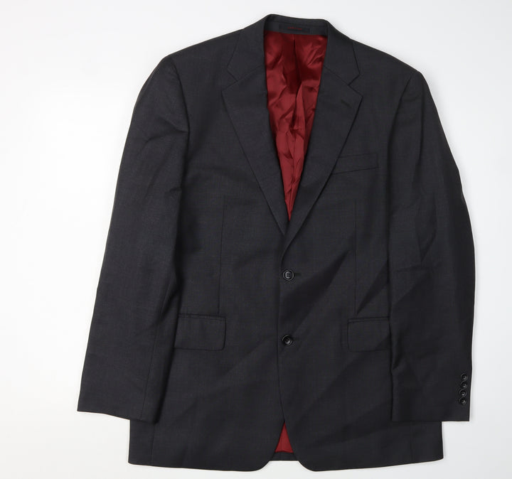 Chester Barrie Men's Black Wool Blazer 40R Regular