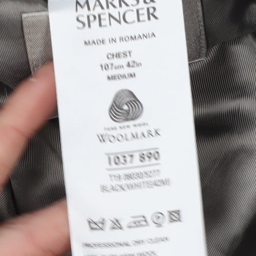Marks and Spencer Men's Grey Wool Blazer 42R