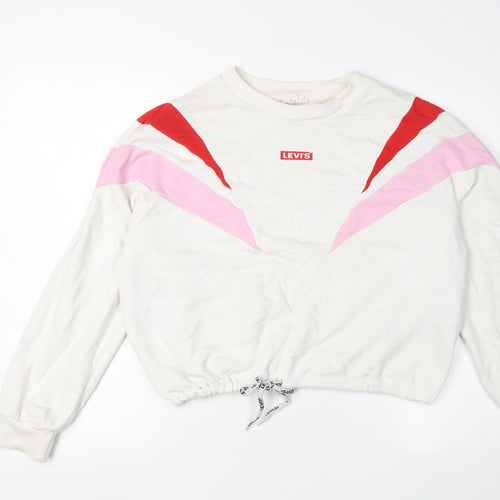 Levi's Women's M White Colourblock Pullover Sweatshirt
