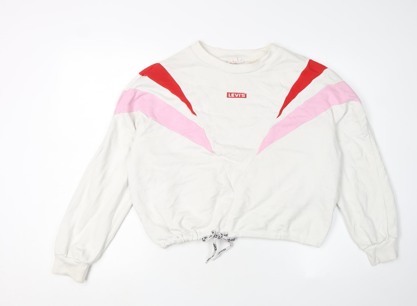 Levi's Women's M White Colourblock Pullover Sweatshirt
