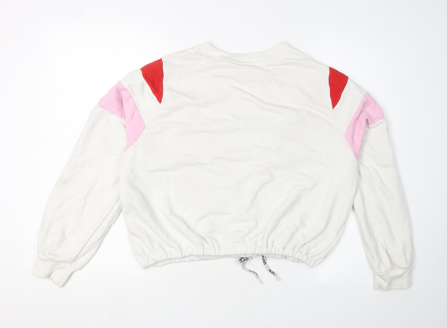 Levi's Women's M White Colourblock Pullover Sweatshirt