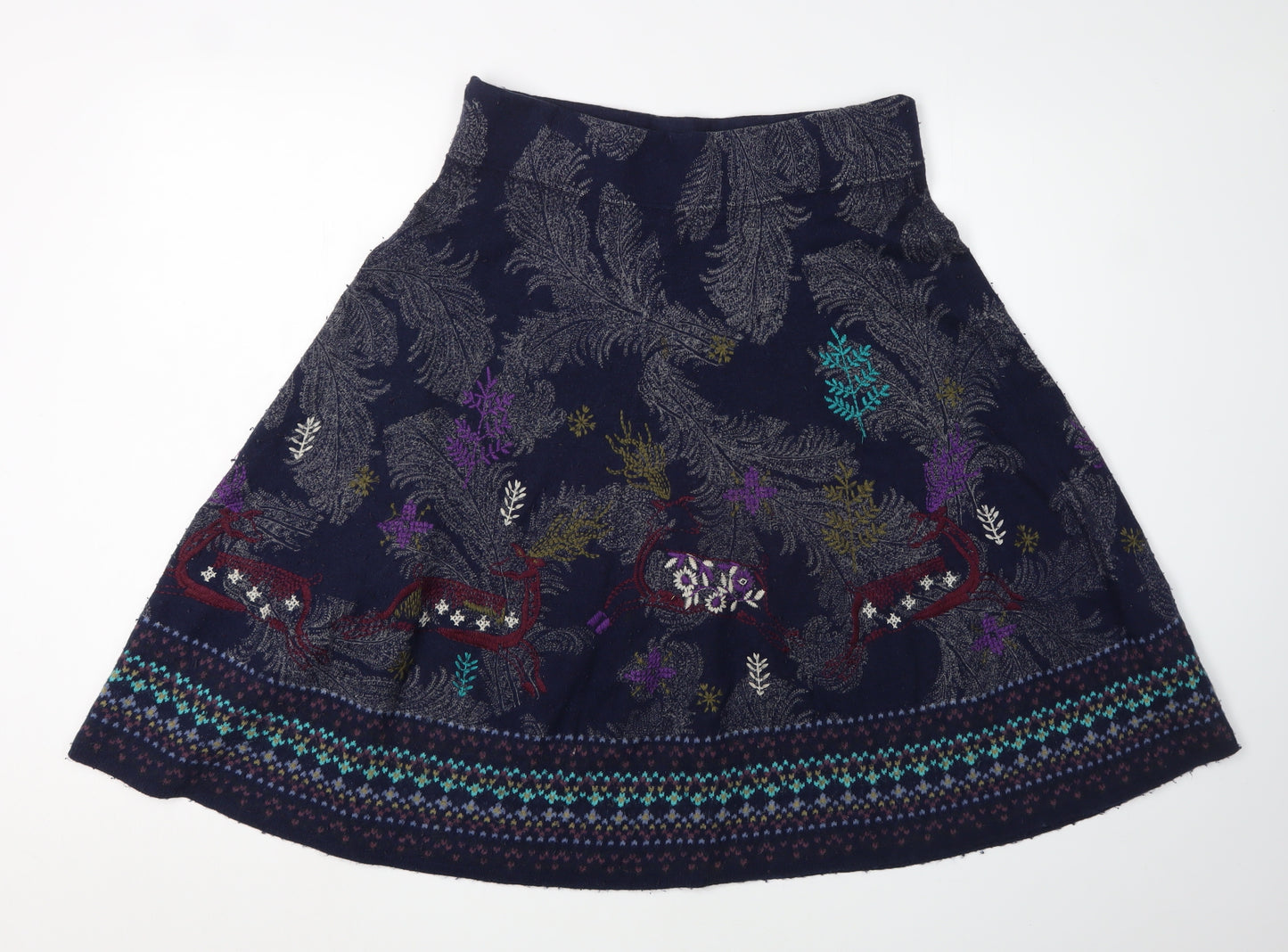 White Stuff Women's Blue A-Line Skirt Size 10