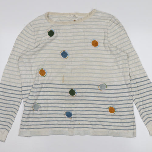 Write Stuff Women’s Multicoloured Striped Jumper, Size 14