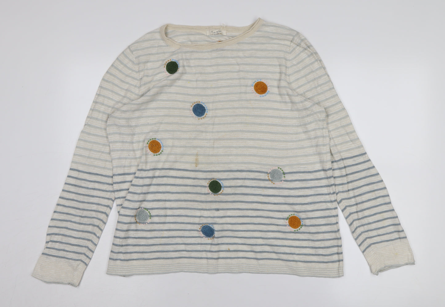 Write Stuff Women’s Multicoloured Striped Jumper, Size 14
