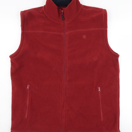 James Pringle Men's Red Fleece Waistcoat Size L
