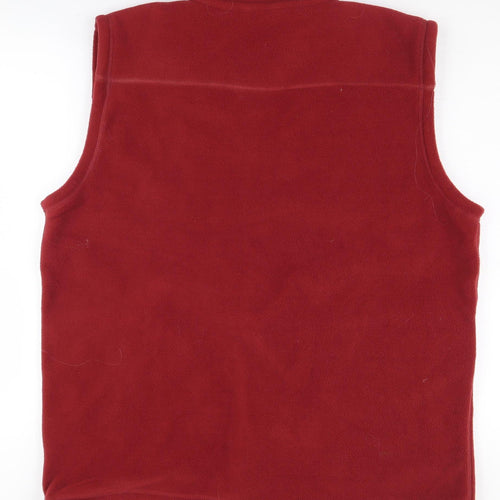 James Pringle Men's Red Fleece Waistcoat Size L