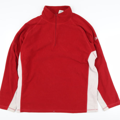 Reebok Men's Red 1/2 Zip Sweatshirt Large