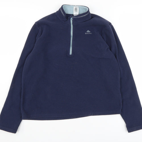 Decathlon Boys Blue 1/2 Zip Fleece Sweatshirt 14-15 Years