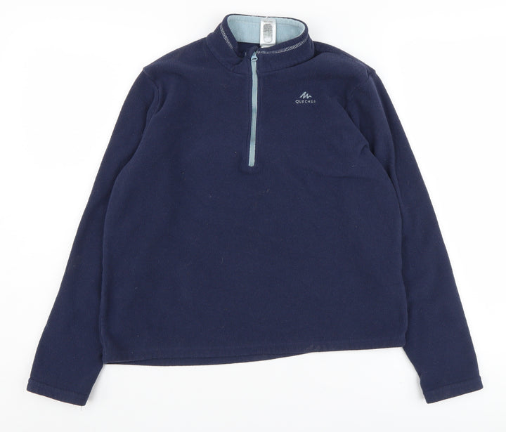 Decathlon Boys Blue 1/2 Zip Fleece Sweatshirt 14-15 Years