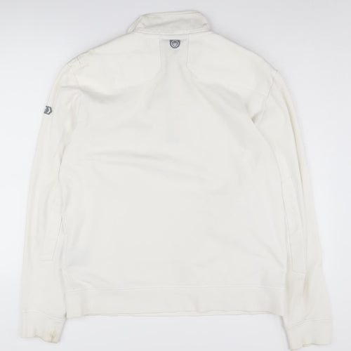 Duck and Cover Men’s Ivory Henley Sweatshirt 2XL