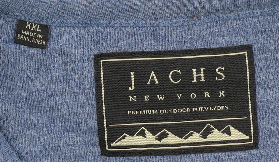 JACHS Men's Blue Pullover Sweatshirt 2XL - Comfortable Fit