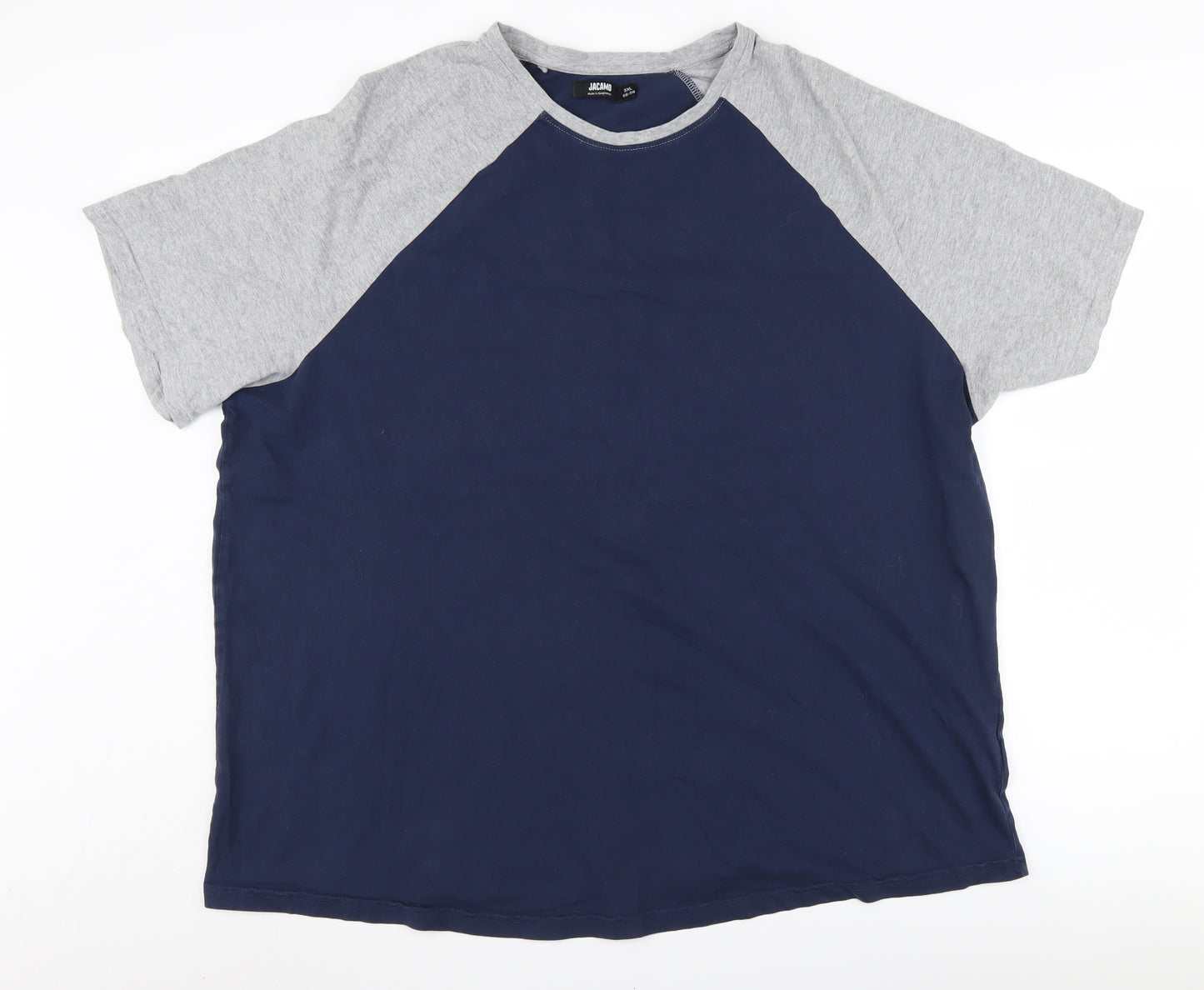 Jacamo Men's Colourblock T-Shirt Blue Grey Size 3XL