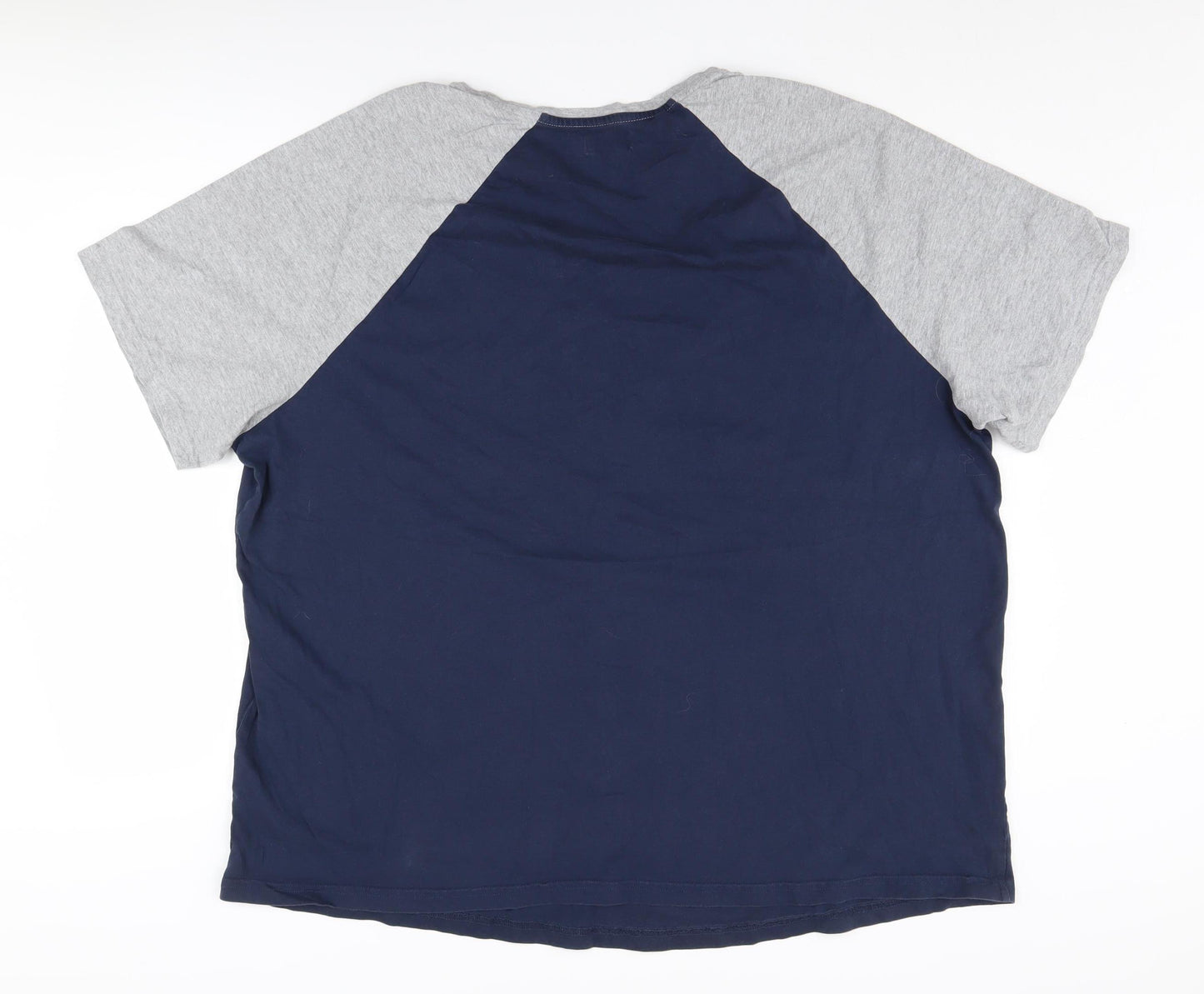 Jacamo Men's Colourblock T-Shirt Blue Grey Size 3XL