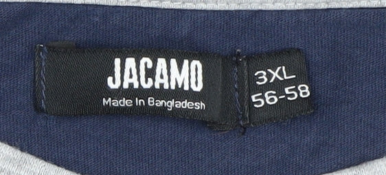 Jacamo Men's Colourblock T-Shirt Blue Grey Size 3XL