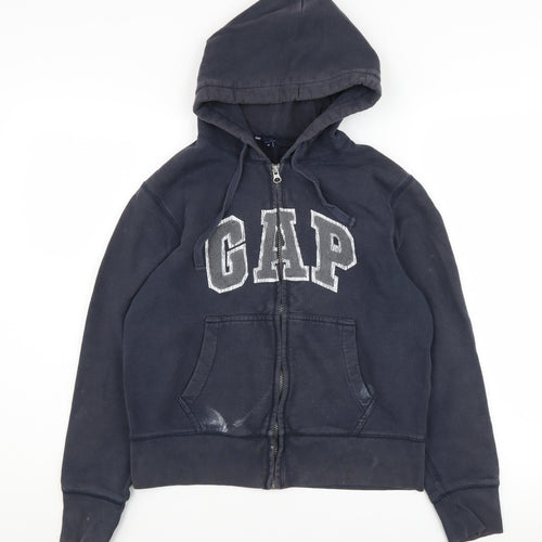 GAP Women's Blue XS Full Zip Hoodie with Logo